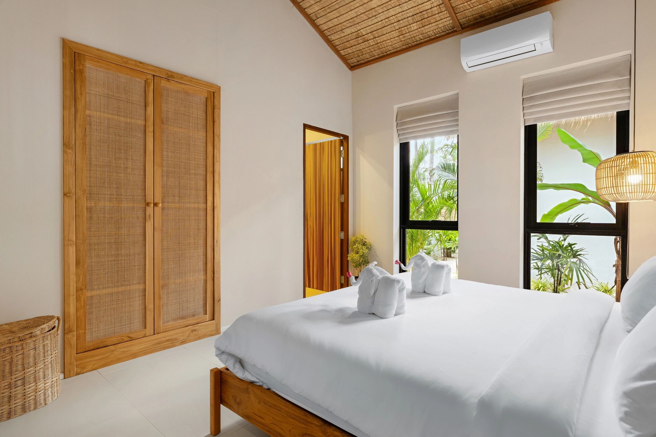 Clean, calming spa room prepared for a treatment